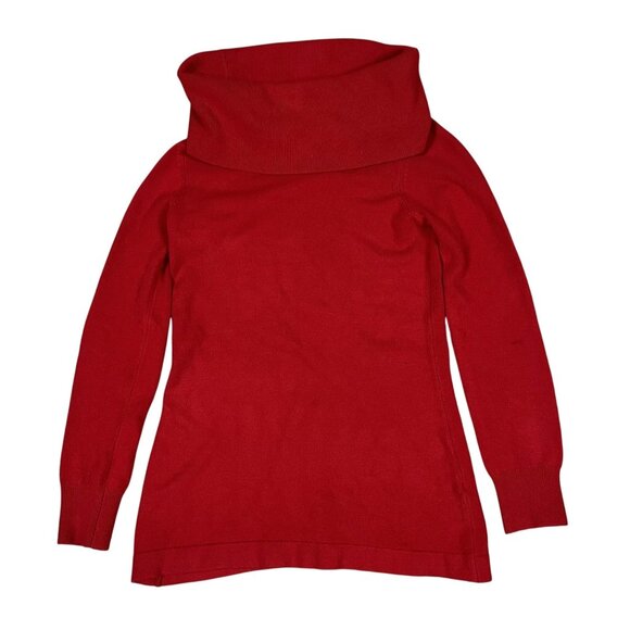 French Connection Cherry Red Cowl Neck Sweater Size Small - Picture 1 of 5